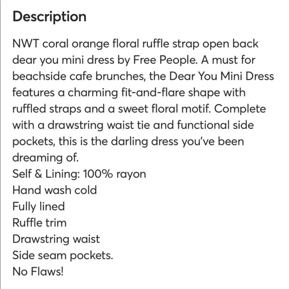 Free People Floral Ruffle Strap Mini Dress Size XS - Picture 9 of 10